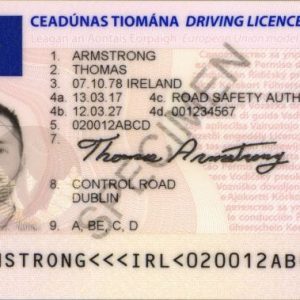 IRISH DRIVER’S LICENSE