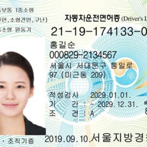 SOUTH KOREAN DRIVER’S LICENSE